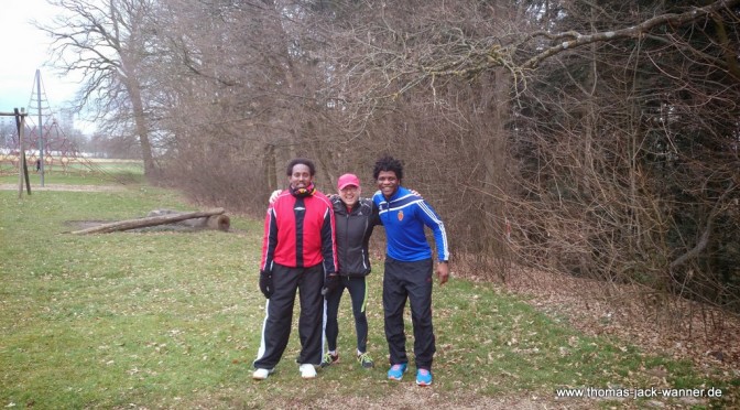 Das afrikanische Bogenlaufteam