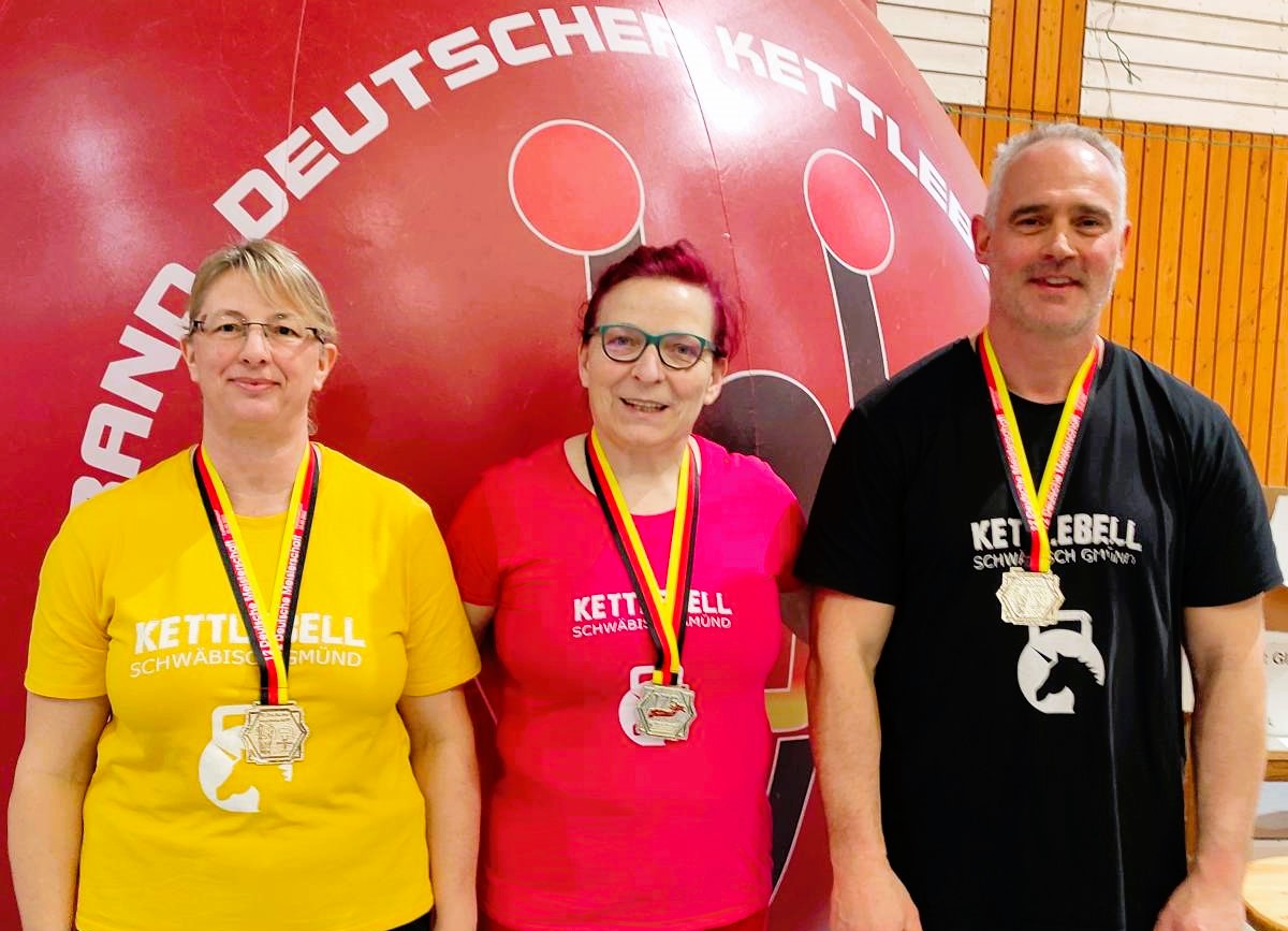 Drei Goldmedaillen für Gmünder Kettlebellsportler
