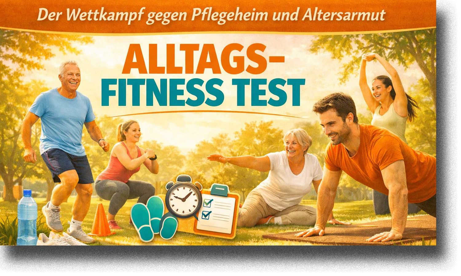 Der Wettkampf gegen Pflegeheim jund Altersarmut. Der Alltags-Fitnesstest